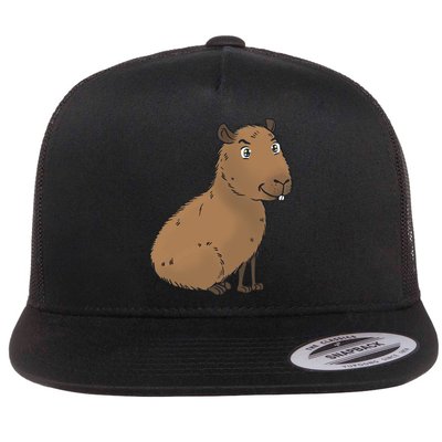 Cute And Funny Capybara Meme Flatbill Hat