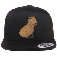 Cute And Funny Capybara Meme Flatbill Hat