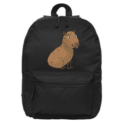 Cute And Funny Capybara Meme 16 in Basic Backpack