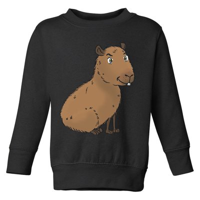 Cute And Funny Capybara Meme Toddler Sweatshirt