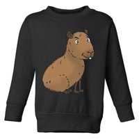 Cute And Funny Capybara Meme Toddler Sweatshirt