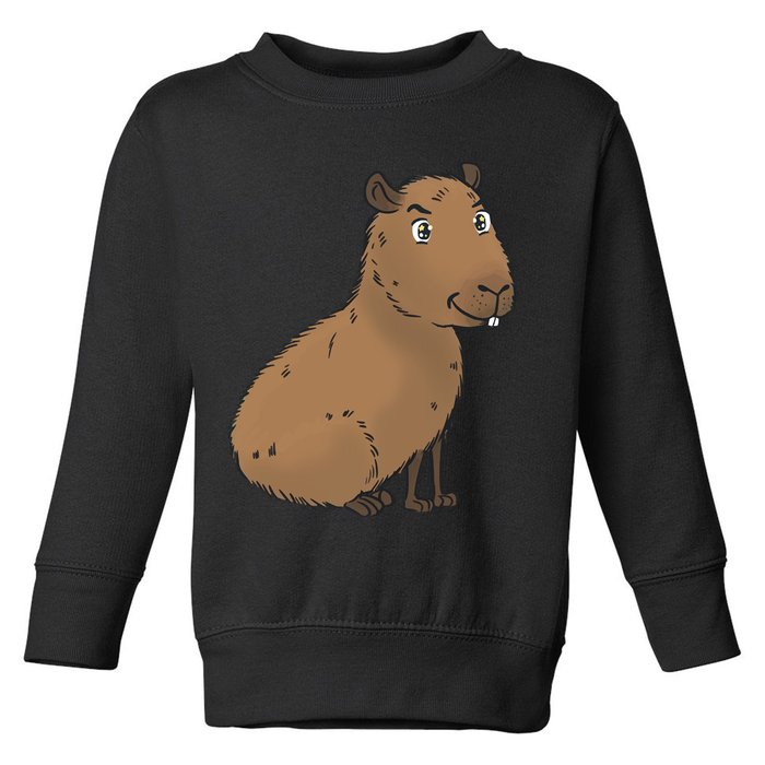 Cute And Funny Capybara Meme Toddler Sweatshirt