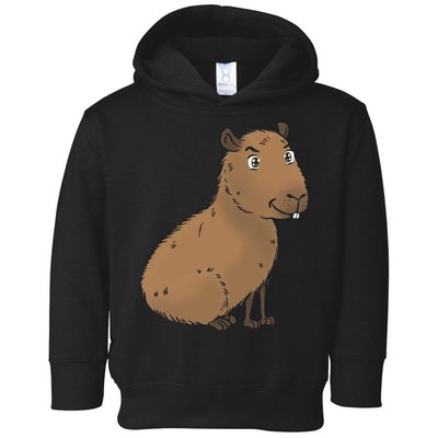 Cute And Funny Capybara Meme Toddler Hoodie