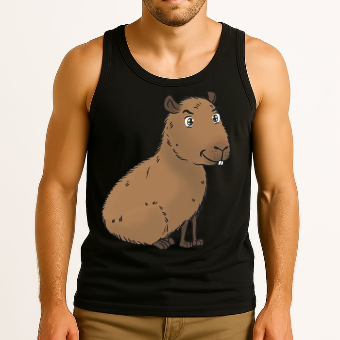 Cute And Funny Capybara Meme Tank Top