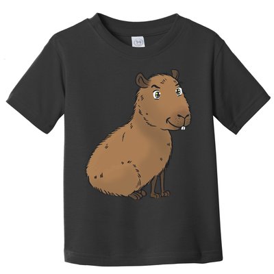 Cute And Funny Capybara Meme Toddler T-Shirt