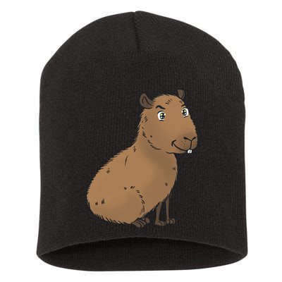 Cute And Funny Capybara Meme Short Acrylic Beanie