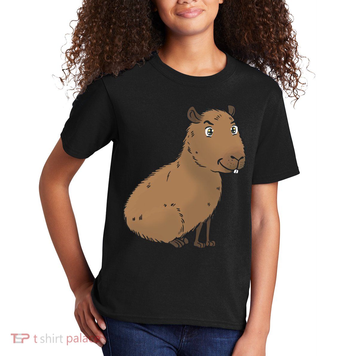 Cute And Funny Capybara Meme Kids T-Shirt