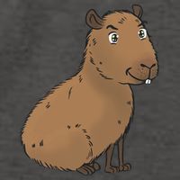 Cute And Funny Capybara Meme Vector Backpack