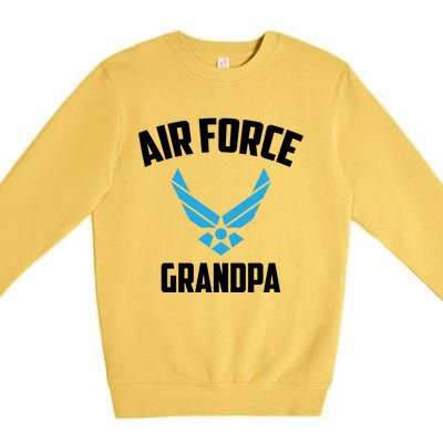 Cool Air Force Grandpa Gift Proud Us Military Veteran Gift Premium Crewneck Sweatshirt