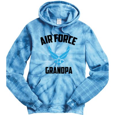 Cool Air Force Grandpa Gift Proud Us Military Veteran Gift Tie Dye Hoodie