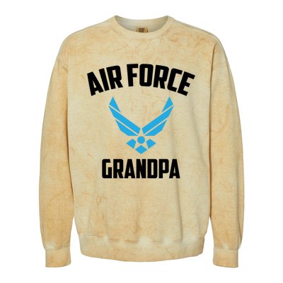 Cool Air Force Grandpa Gift Proud Us Military Veteran Gift Colorblast Crewneck Sweatshirt