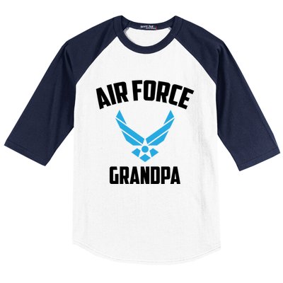 Cool Air Force Grandpa Gift Proud Us Military Veteran Gift Baseball Sleeve Shirt