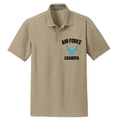 Cool Air Force Grandpa Gift Proud Us Military Veteran Gift Dry Zone Grid Polo