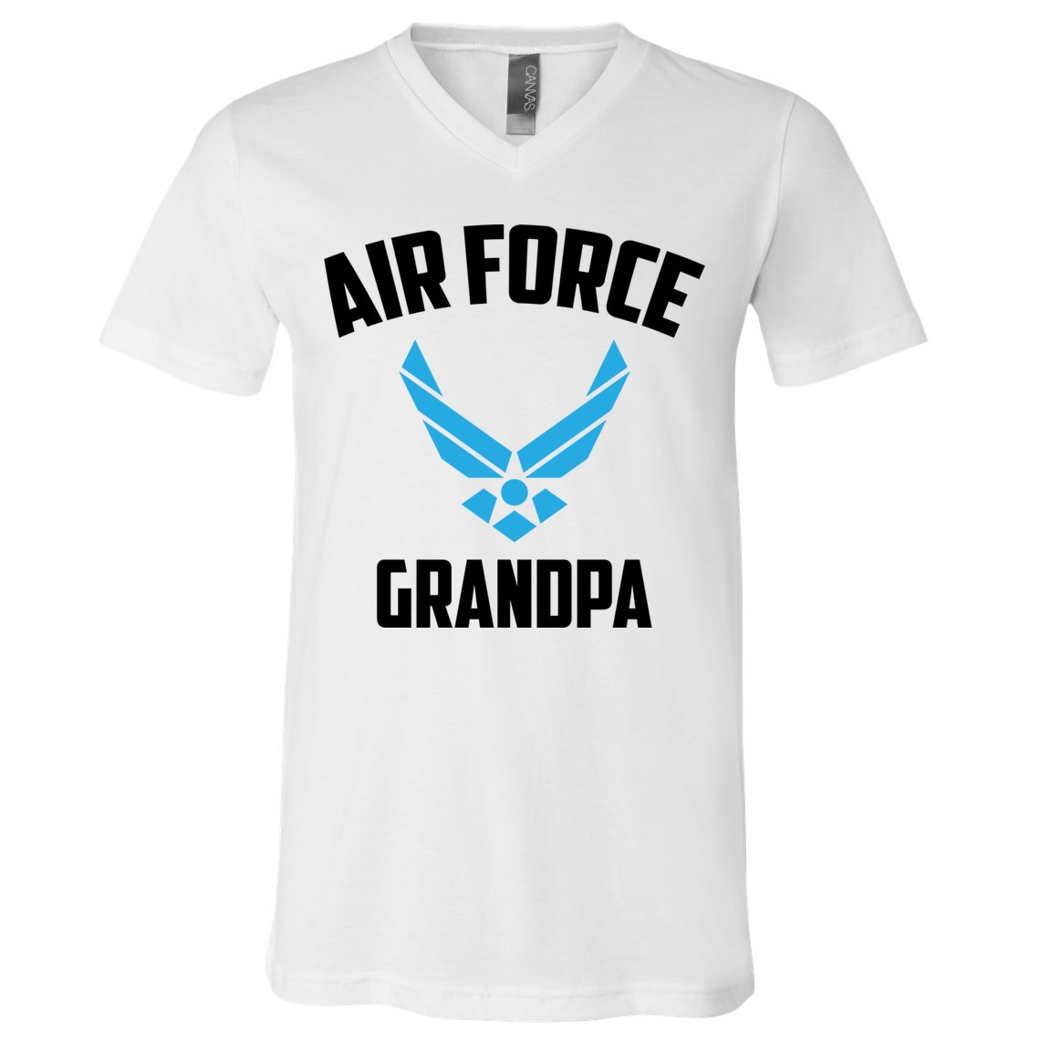 Cool Air Force Grandpa Gift Proud Us Military Veteran Gift V-Neck T-Shirt