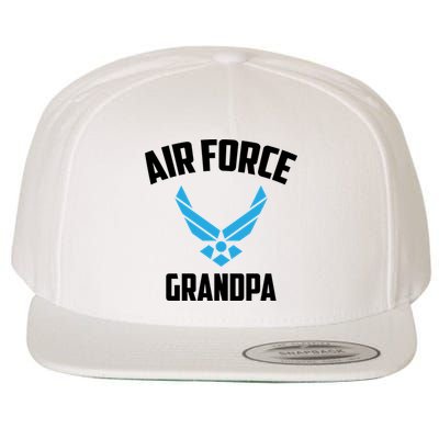 Cool Air Force Grandpa Gift Proud Us Military Veteran Gift Wool Snapback Cap