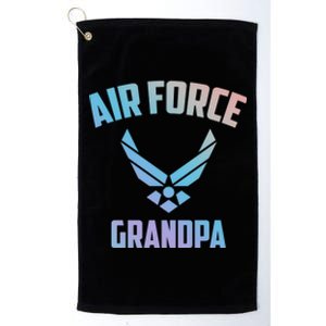 Cool Air Force Grandpa Gift Proud Us Military Veteran Gift Platinum Collection Golf Towel