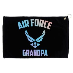 Cool Air Force Grandpa Gift Proud Us Military Veteran Gift Grommeted Golf Towel