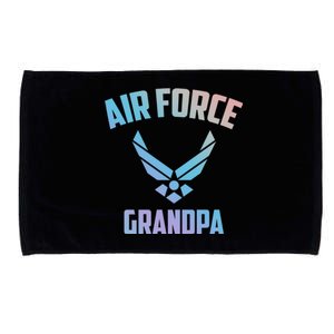 Cool Air Force Grandpa Gift Proud Us Military Veteran Gift Microfiber Hand Towel