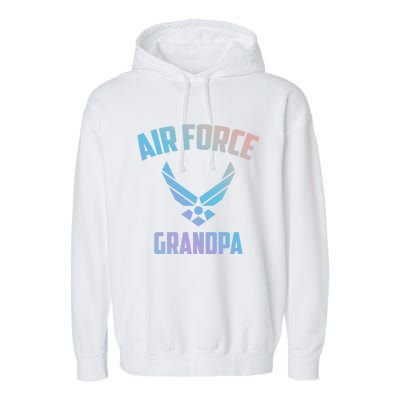 Cool Air Force Grandpa Gift Proud Us Military Veteran Gift Garment-Dyed Fleece Hoodie