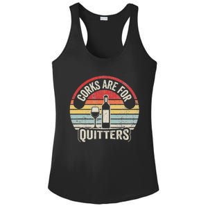 Corks Are For Quitters Wine Lover Ladies PosiCharge Competitor Racerback Tank