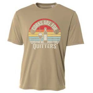 Corks Are For Quitters Wine Lover Cooling Performance Crew T-Shirt