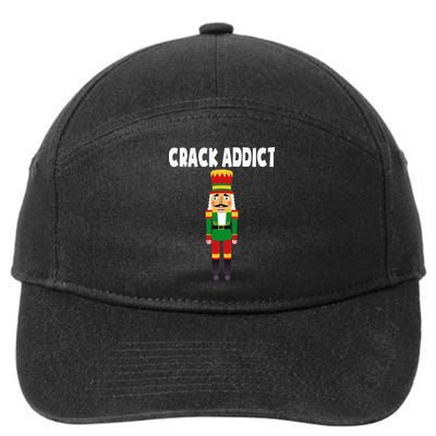Crack Addict Funny Nutcracker Christmas Sayings 7-Panel Snapback Hat
