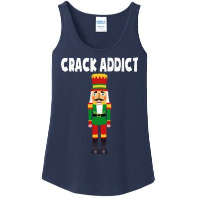 Crack Addict Funny Nutcracker Christmas Sayings Ladies Essential Tank