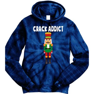 Crack Addict Funny Nutcracker Christmas Sayings Tie Dye Hoodie