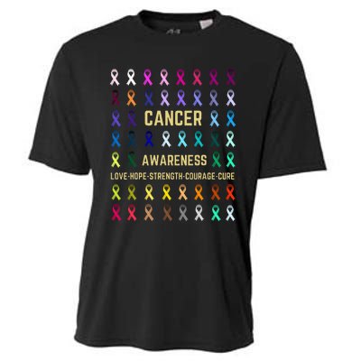 Cancer Awareness Fight Cancer In All ribbon Color supporter Cooling Performance Crew T-Shirt