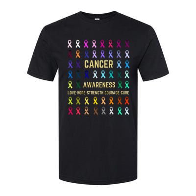 Cancer Awareness Fight Cancer In All ribbon Color supporter Softstyle® CVC T-Shirt