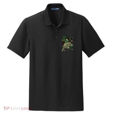Camo American Flag Bowfishing Gift Bow Fishing Bow Fisher Dry Zone Grid Polo