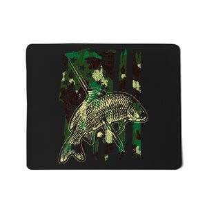 Camo American Flag Bowfishing Gift Bow Fishing Bow Fisher Mousepad