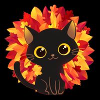 Cute Autumn Fall Black Cat Cooling Performance Crew T-Shirt
