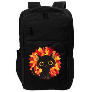 Cute Autumn Fall Black Cat Impact Tech Backpack