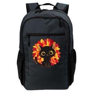 Cute Autumn Fall Black Cat Daily Commute Backpack