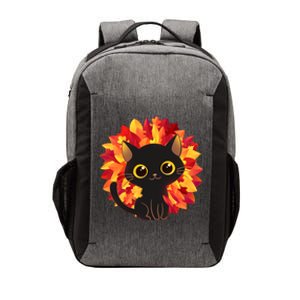 Cute Autumn Fall Black Cat Vector Backpack