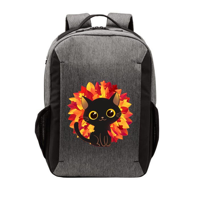 Cute Autumn Fall Black Cat Vector Backpack