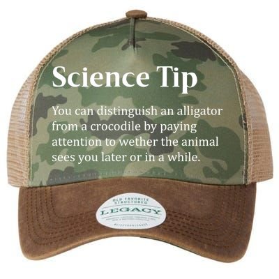 Crocodile Alligator Funny Science Tip Legacy Tie Dye Trucker Hat