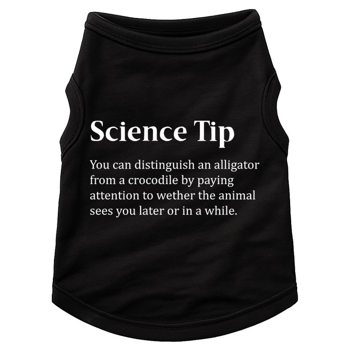 Crocodile Alligator Funny Science Tip Doggie Tank