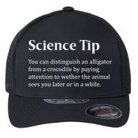 Crocodile Alligator Funny Science Tip Flexfit Unipanel Trucker Cap