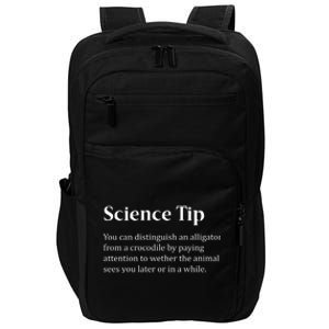 Crocodile Alligator Funny Science Tip Impact Tech Backpack