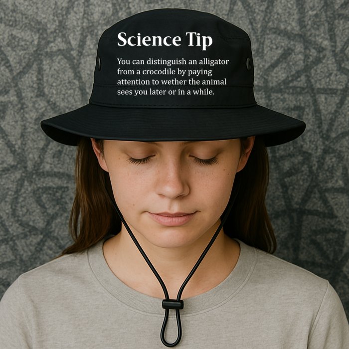 Crocodile Alligator Funny Science Tip Bucket Hat