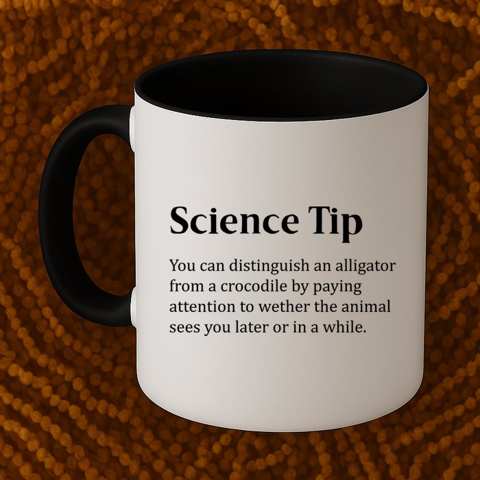 Crocodile Alligator Funny Science Tip Coffee Mug