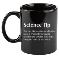 Crocodile Alligator Funny Science Tip 11oz C Handle Ceramic Mug