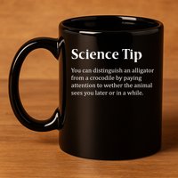 Crocodile Alligator Funny Science Tip 11oz C Handle Ceramic Mug