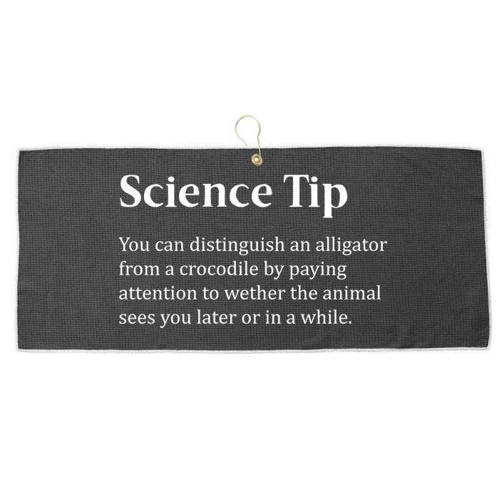 Crocodile Alligator Funny Science Tip Large Microfiber Waffle Golf Towel