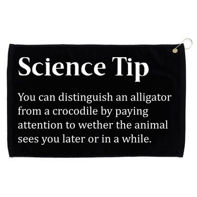 Crocodile Alligator Funny Science Tip Grommeted Golf Towel