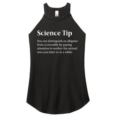 Crocodile Alligator Funny Science Tip Women's Perfect Tri Rocker Tank