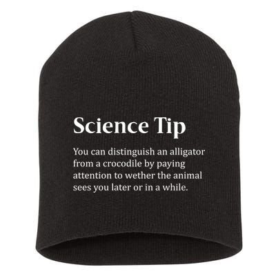Crocodile Alligator Funny Science Tip Short Acrylic Beanie