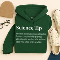 Crocodile Alligator Funny Science Tip Hoodie